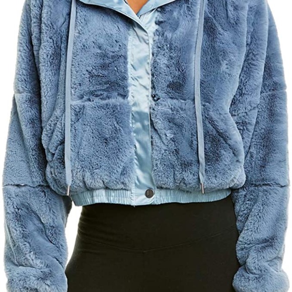2xHP💝Free People Blue Sherpa Hoodie xs - Picture 4 of 6